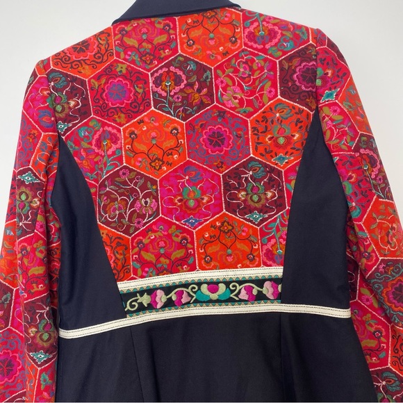 Anthropologie Elevenses Satsuma Embroidered Patchwork Jacket Coat Rare Size 4 - Picture 15 of 16